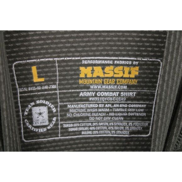 MASSIF Large Army Combat Shirt OCP Flame Resistant CAMO NWT - Picture 9 of 9